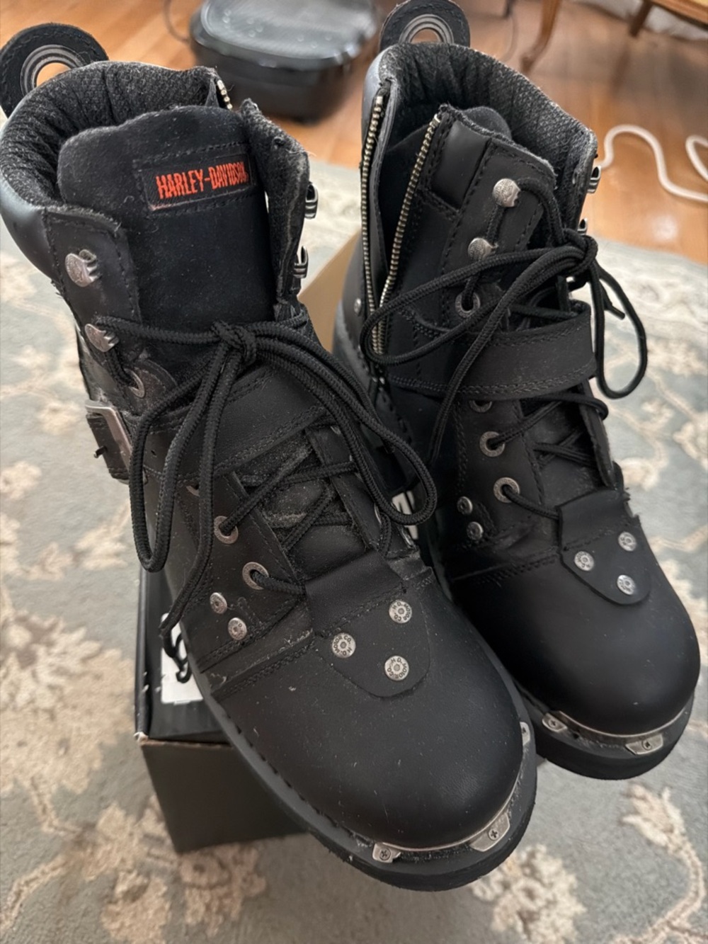Mens Harley-Davidson Brake Buckle Riding Boots - size 11.5